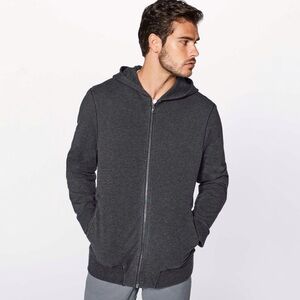 Lululemon Cross Cut Hoodie In Heathered Black
